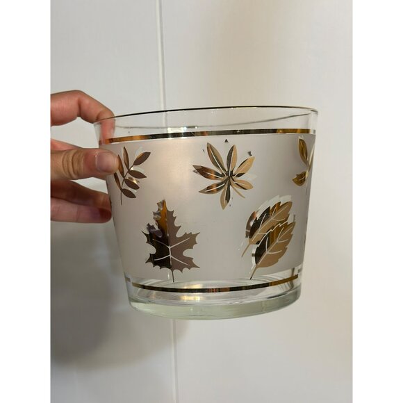 VTG Libbey Golden Foliage Old Fashioned Glass – Mid-Century Modern 1960s Barware - Picture 6 of 9